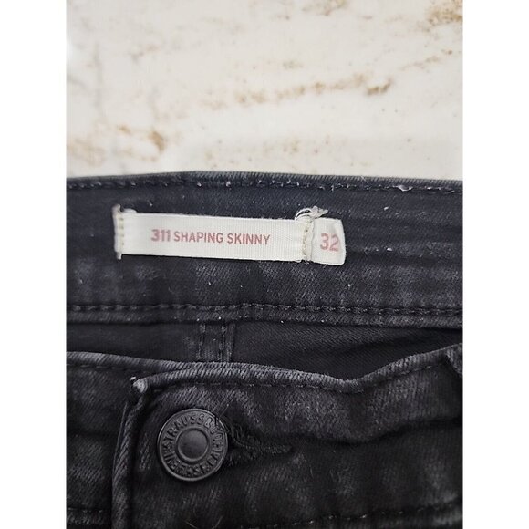 Levi's 311 Skinny Jeans Shaping Black Mid-rise Stretch Denim  32 - Picture 7 of 10